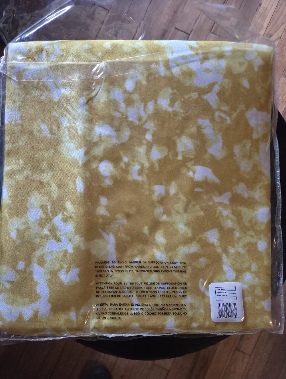 New Kensie Home Shower Curtain Yellow And White Abstract Floral Pattern